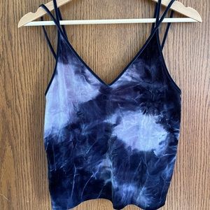 American Eagle Outfitters Blue Crushed Velvet Tank